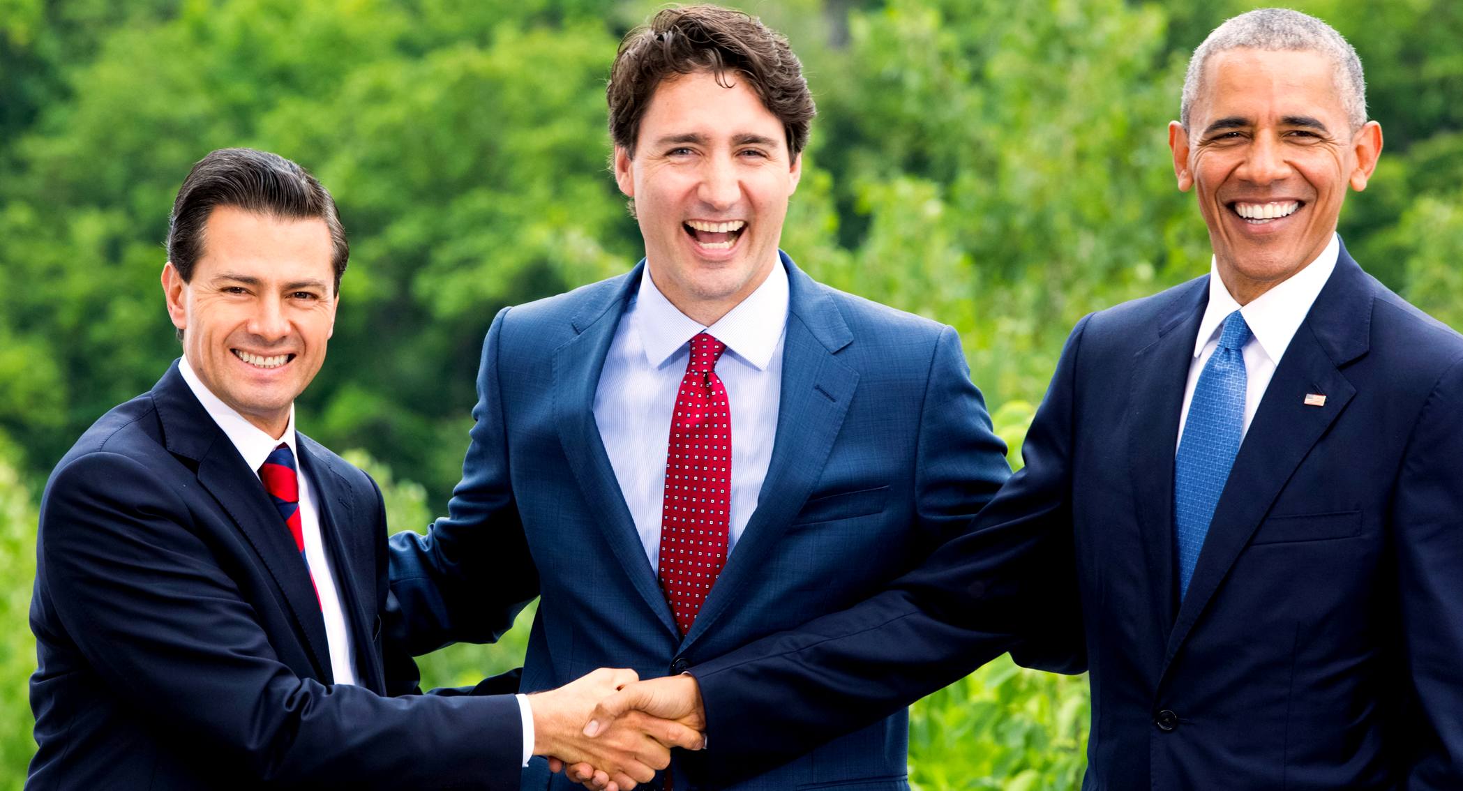 The three amigos Enrique Pena Nieto, Justin Trudeau and Barack Obama